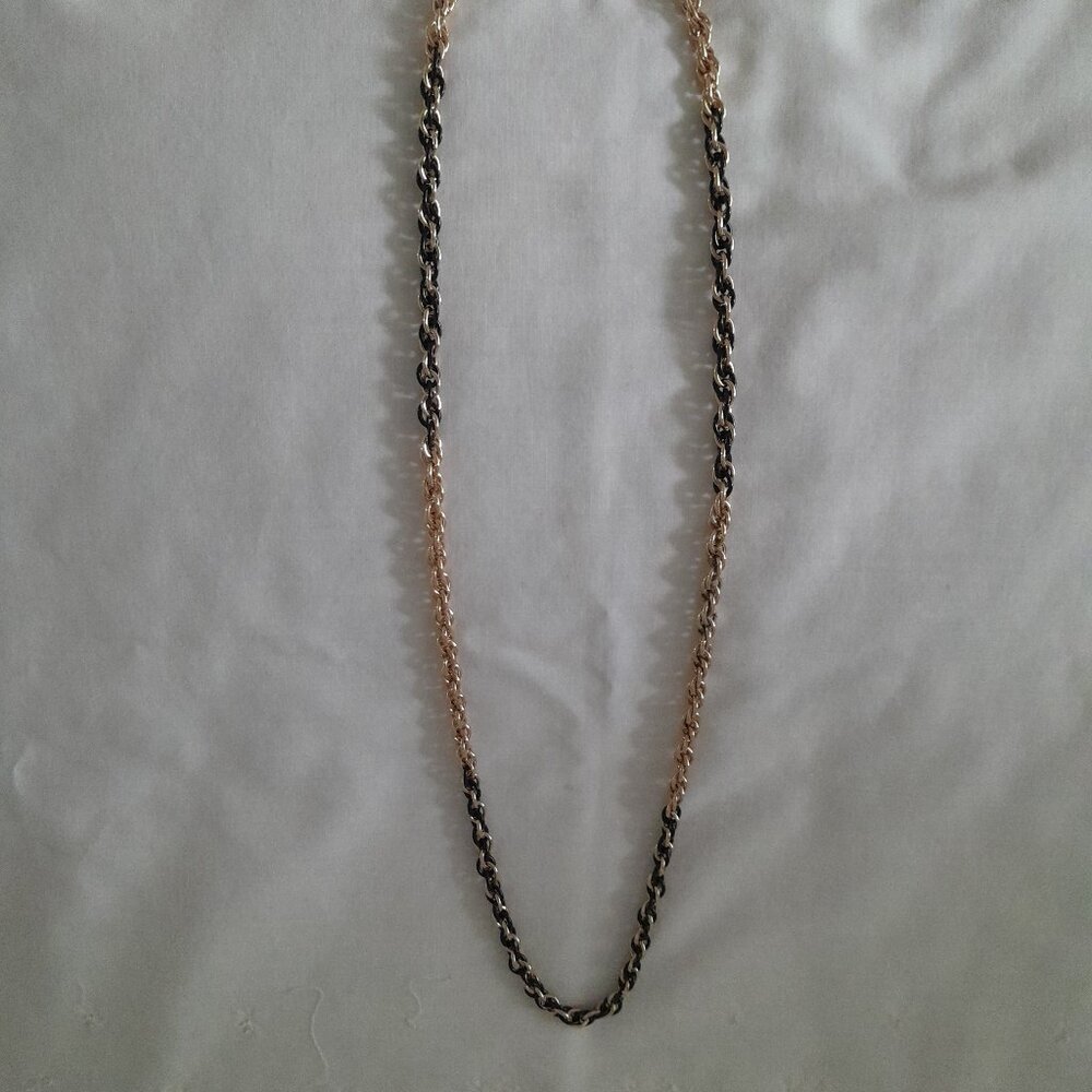 30" Gold & Black Rope Chain Necklace